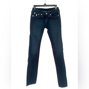 True Religion Dark Blue Straight Leg Jeans 26 EUC